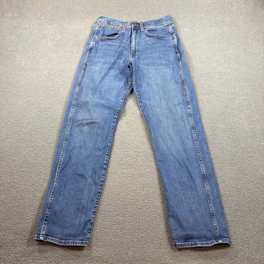 Wrangler Jeans Mens 30x32 Blue Relaxed Fit Straight Leg Denim 1855598 Stretch